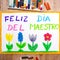 Drawing - Spanish Teacher`s Day card with words `DÃ­a del maestro`