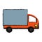 Drawing truck mini delivery cargo