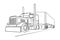 Drawing of the truck transporting a load