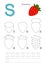 Drawing tutorial. Game for letter S. The Strawberry.