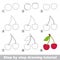 Drawing tutorial. How to draw a Cherry