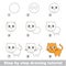 Drawing tutorial. How to draw a Small Kitten