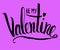 Drawing valentines day greeting card with the text `Be my Valentine`, lettering caligraphy by hand drawn vector illustra