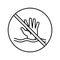 Drawing warning Outline Vector Icon that can easily edit or modify.
