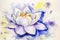 Drawing water lily white paint