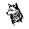 Drawing of a wolf\\\'s head