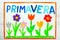 Drawing: word PRIMAVERA Spring