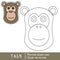 Drawing worksheet for preschool kids with easy gaming level of difficulty, simple educational game for kids one line tracing of.ve