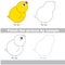 Drawing worksheet. Small Yellow Chicken.