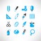 Drawing and writing tools icons