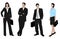 Drawings businessmen on a white background