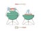 Drawn barbecue / grill elements  for restaurant menu or weekend outdoor lunch or picnic