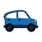 Drawn blue car transport industry contamination icon