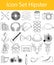 Drawn Doodle Lined Icon Set Hipster