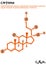 Drawn molecule and formula of Cortisone