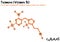 Drawn molecule and formula of Thiamine