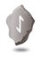 DRAWN RUNE EIHWAZ ON A GRAY STONE