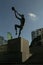 Drazen Petrovic monument in Zagreb, Croatia