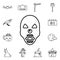 Dreadful horrible mask icon. Detailed set of halloween icons. Premium quality graphic design. One of the collection icons for