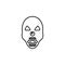 Dreadful horrible mask icon. Element of Halloween holiday icon for mobile concept and web apps. Thin line Dreadful horrible mask c