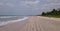 Dream beach in Paradise, beautiful sand pattern, clouds in the sky