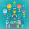 Dream big little one - extremely impressive kids nursery poster print art