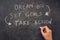 Dream Big - Set Goal - Take Action, handwriting on On a chalk board