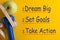 Dream Big Set Goals Take Action