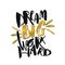 Dream big work hard. Concept hand lettering motivation gold glitter poster.