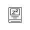 Dream book icon. Knowledge vector illustration. Isolated contour of reading on white background.