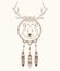 Dream catcher bear horns ethnic