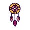 Dream catcher with feathers for tarot cards or game web design