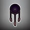 Dream catcher sign. Vector. Violet gradient icon with black and