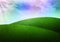 Dream of fantasy background sky rainbow grass