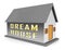 Dream House Or Dreamhouse Icon Depicts Ideal Property For You - 3d Illustration