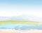 Dream islands, imaginary landscape paintings, watercolors on walls, or wallpaper backgrounds