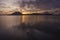 Dream sunrise and landscape at chilika lake odisha
