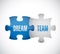 Dream team puzzle pieces illustration design