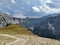 Dream view of the Limmernsee and the Kistenstockli from the Muttsee. hiking in the beautiful mountains. Wanderlust