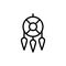 Dreamcatcher, decoration icon. Simple line, outline vector elements of flower children icons for ui and ux, website or mobile