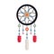 Dreamcatcher with Gemstones and Feathers. Ethnic Tribal Boho Dream Catcher Talisman.
