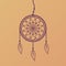 Dreamcatcher vector design element isolated