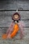 Dreamcatcher on a wooden background. Talisman house, talisman