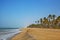 Dreamful bathing beach at the coast near Marawila on the tropical island Sri Lanka
