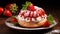 Dreamlike Donut: Strawberry Cream And Cream Cheese Delight