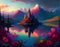 Dreamlike Fantasy Castle - A Vibrant and Ethereal Masterpiece Made with Generative AI