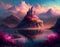 Dreamlike Fantasy Castle - A Vibrant and Ethereal Masterpiece Made with Generative AI