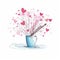 Dreamlike Heart In Cup: A Soft And Colorful Valentine\\\'s Day Illustration