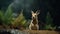 Dreamlike Kangaroo In 8k: Playful And Grassy Rain Imagery