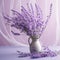 Dreamlike Lavender Arrangement On Purple Background